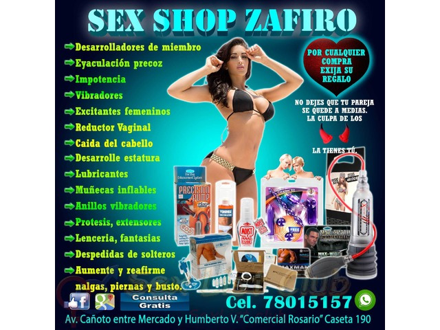 SEX SHOP ZAFIRO TE OFRECE DIFERENTES PRODUCTOS